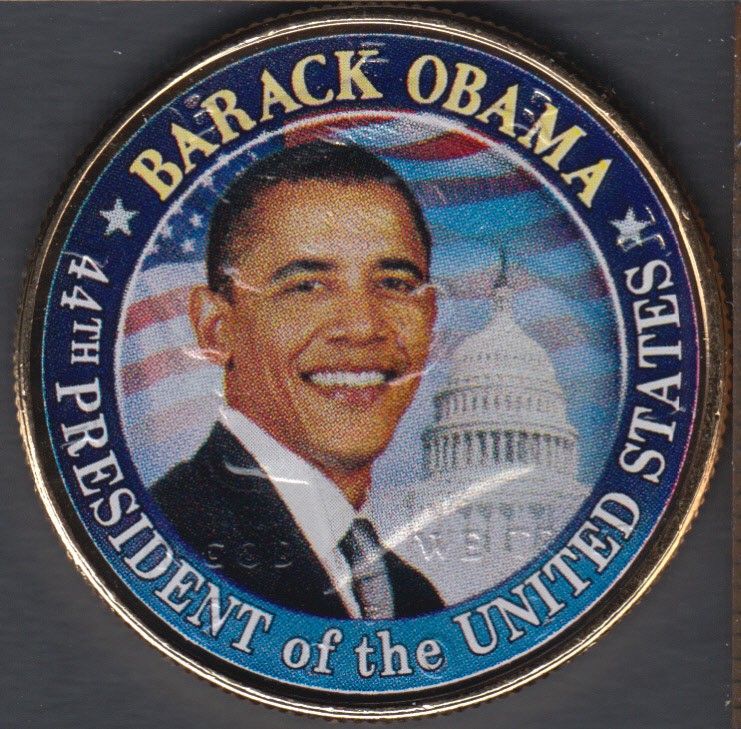 Barack Obama Presidential Commemorative Coin K Gold Layer Sur Un