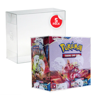 Evoretro Pokemon Booster Box Protector Soft Crease 0.50 MM - Packs of 5      *** Booster box NOT-INCLUDED ***