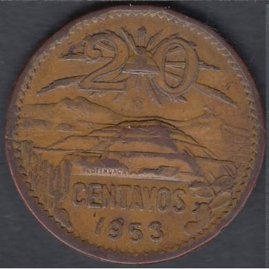 1953 Mo - 20 Centavos - Mexique