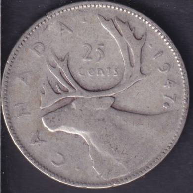 1947 - Maple Leaf - Canada 25 Cents