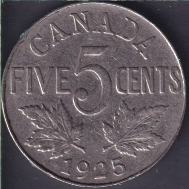 1925 - Fine - Canada 5 Cents
