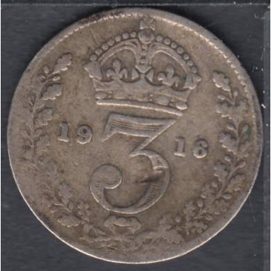 1916 - 3 Pence - Endommag - Grande Bretagne