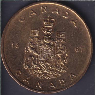 Coat of Arms of Canada (1867) Medal - with Canadian Maple Leaf