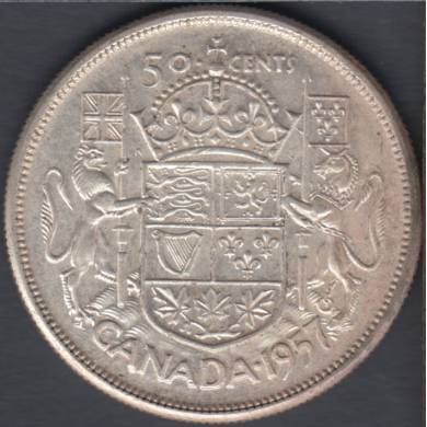 ZALDI2010 - CANADA , 50 CENTS DE 1964 , PLATA