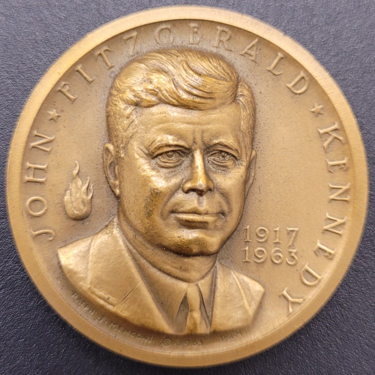 1917 1963 John Fitzgerald Kennedy Commemorative Medal High Relief Canada Coins