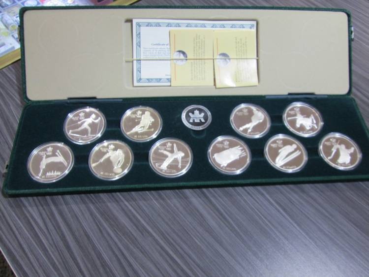 1988 Calgary Olympics $20 Sterling Silver Coin Set - 10 OZ Silver ...