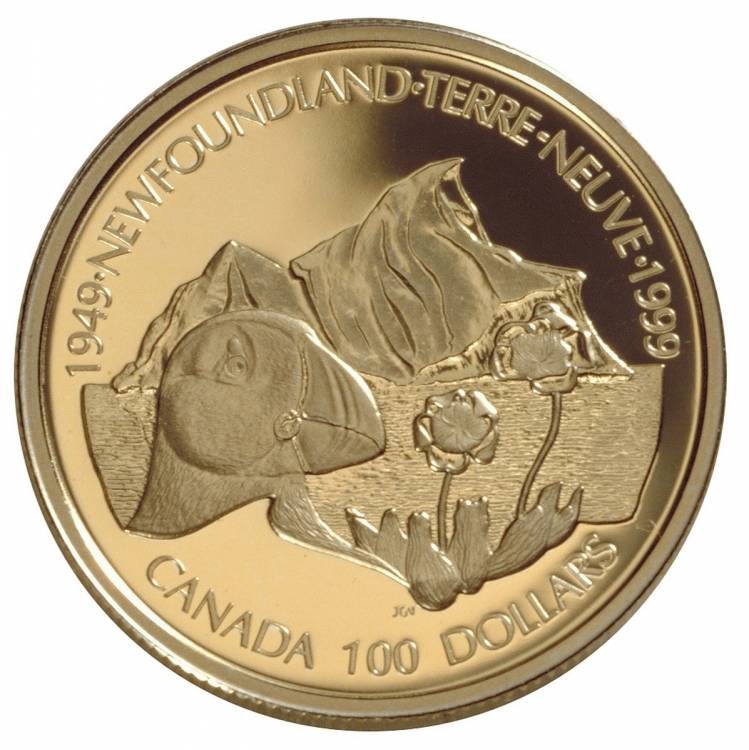 1999-100-gold-14-k-coin-symbols-of-newfoundland-canada-coins