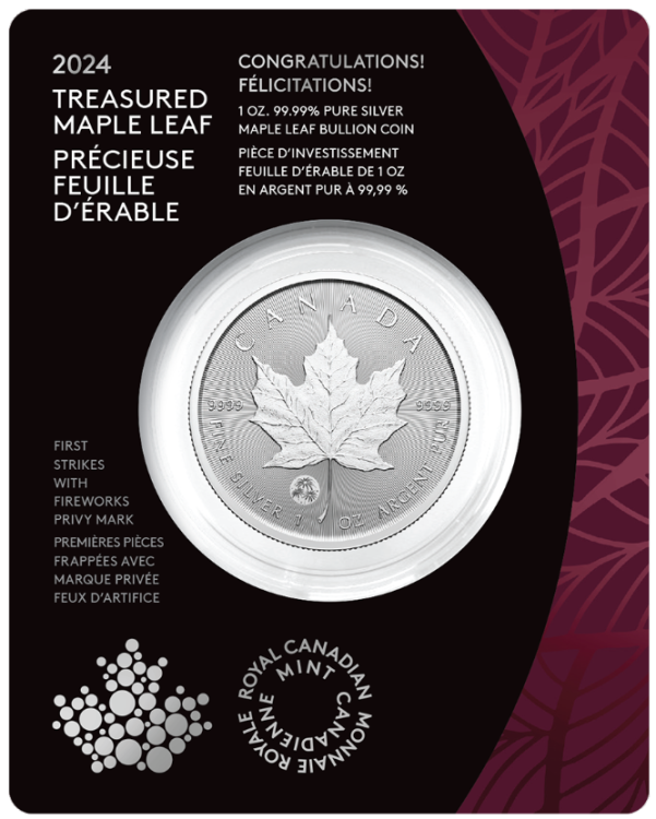 2024 5 Pi Ce De 1 Oz En Argent Pur 99 99 Pr Cieuse Feuille D   F1355044532 