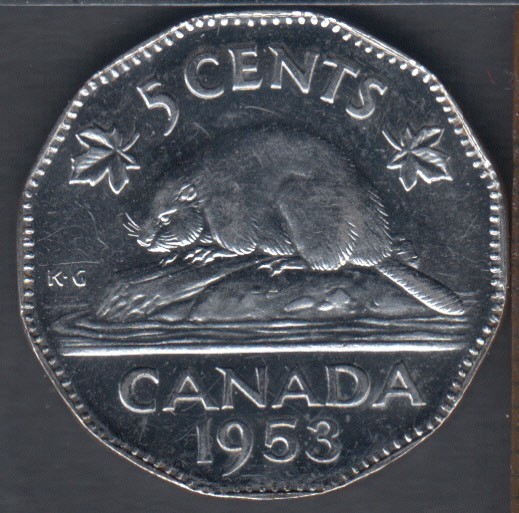 1953 - NSF - AU - Canada 5 Cents - Canada Coins