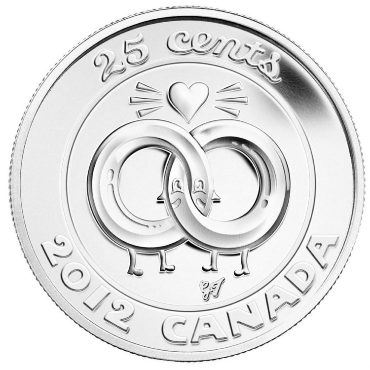 2012 - B.Unc - Wedding - 25 cents - Canada Coins