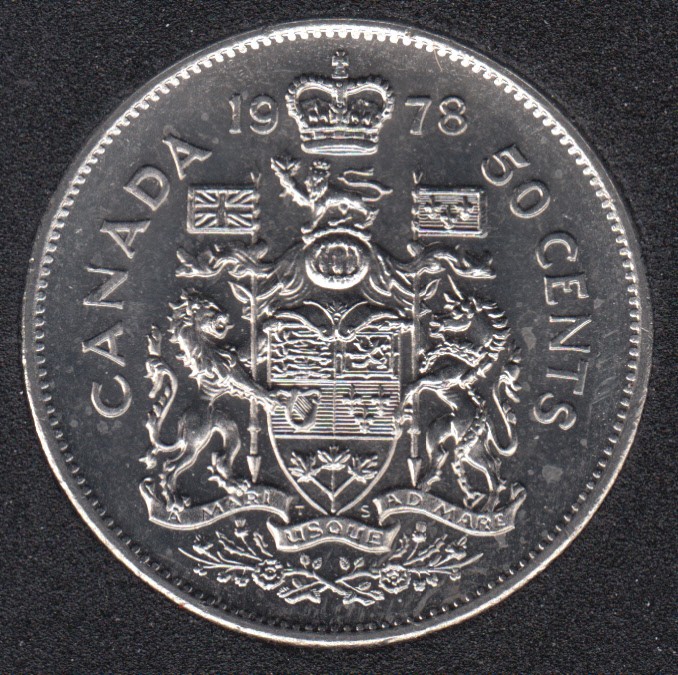 1978 - B.Unc - Square Jewels - Canada 50 Cents - Monnaie Canada