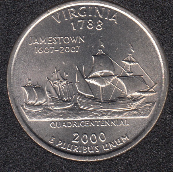 2000 P - Virginia - 25 Cents - Canada Coins