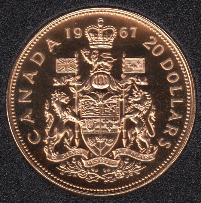 1967 - $20 - Gold - Canada 20 Dollars - Canada Coins